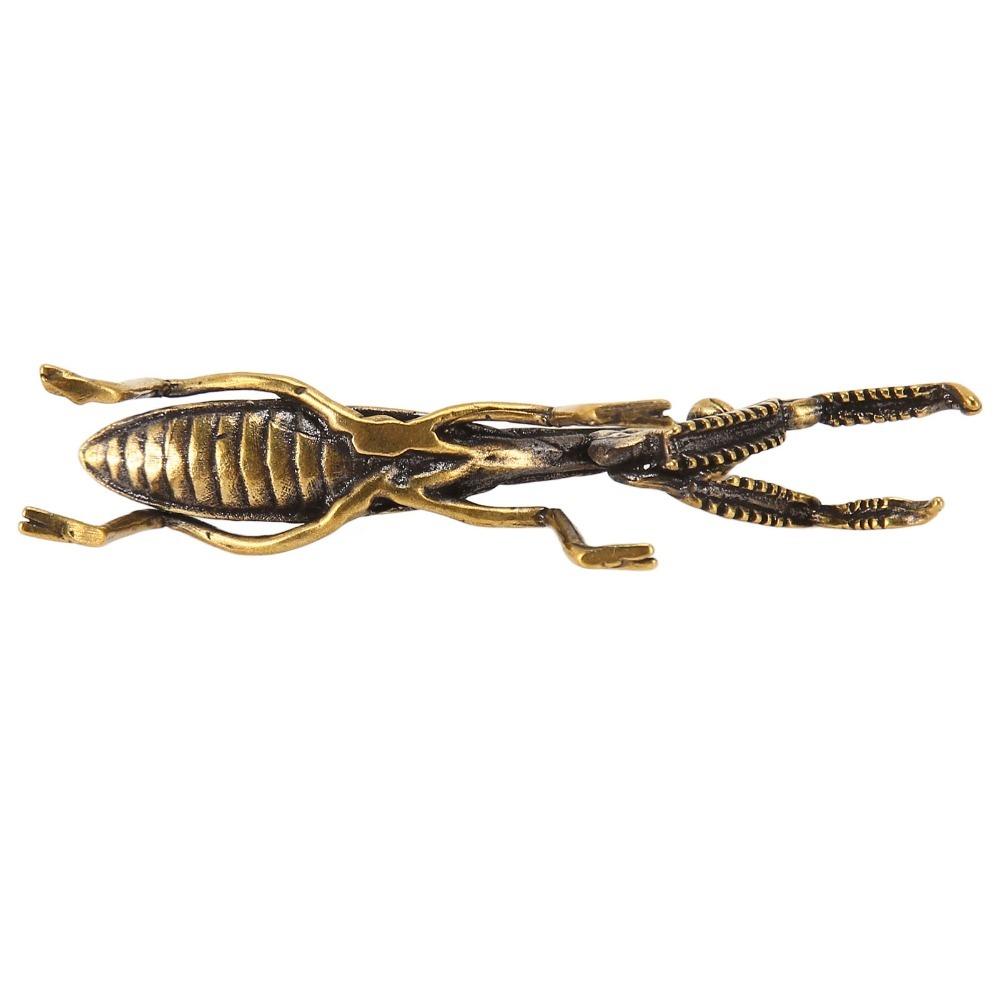 Small Size Copper Mantis Statue Solid Copper Mantis Decoration Ornament Feng Shui Display