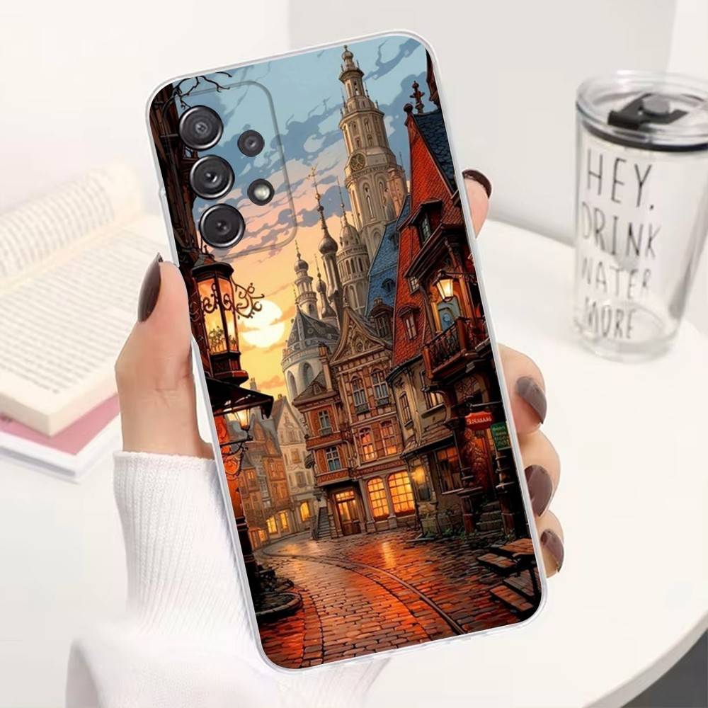 Art Paris Eiffel Tower For Samsung A30,51,71,S9,Ultra,S20,FE,21,PIus,10,22,Lite,23,Transparent, Silicone Case