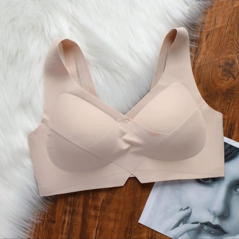 Comfortable and Seamless Gathering Underwear Women's Small Breasts Close Sub-breasts One-piece Beautiful Back Sports No Steel Ring Bra