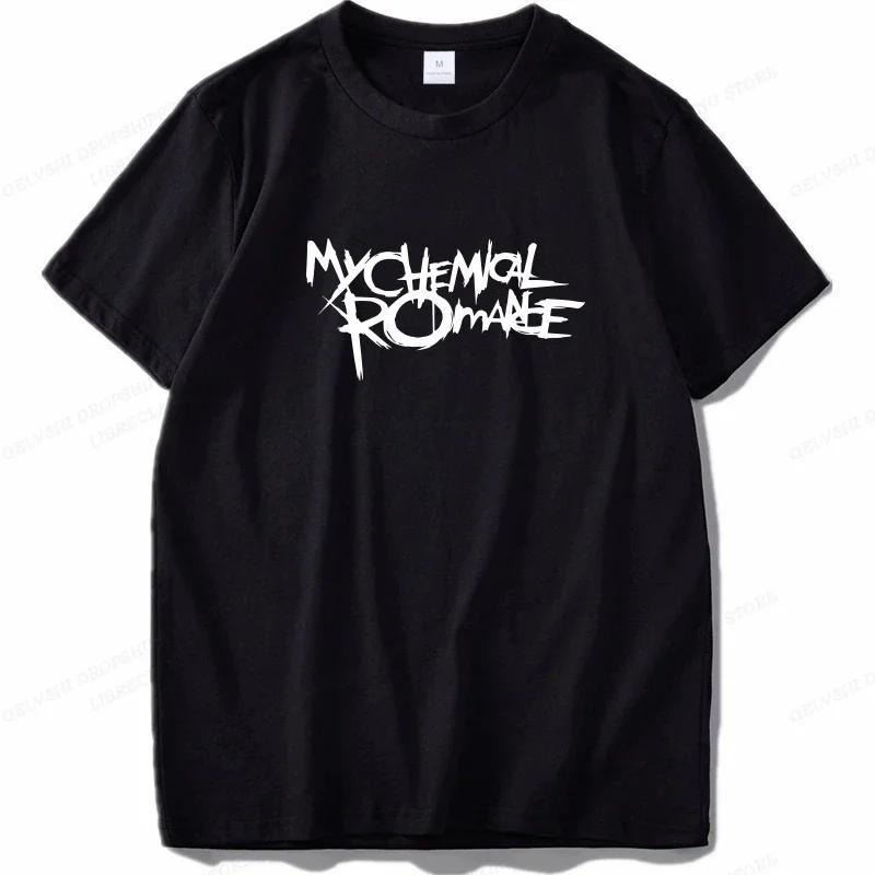 Dámské módní bavlněné tričko My Chemical Romance Cool Hip Hop Pánské tričko Ležérní Letní Vintage Anime Unisex Top Tričko