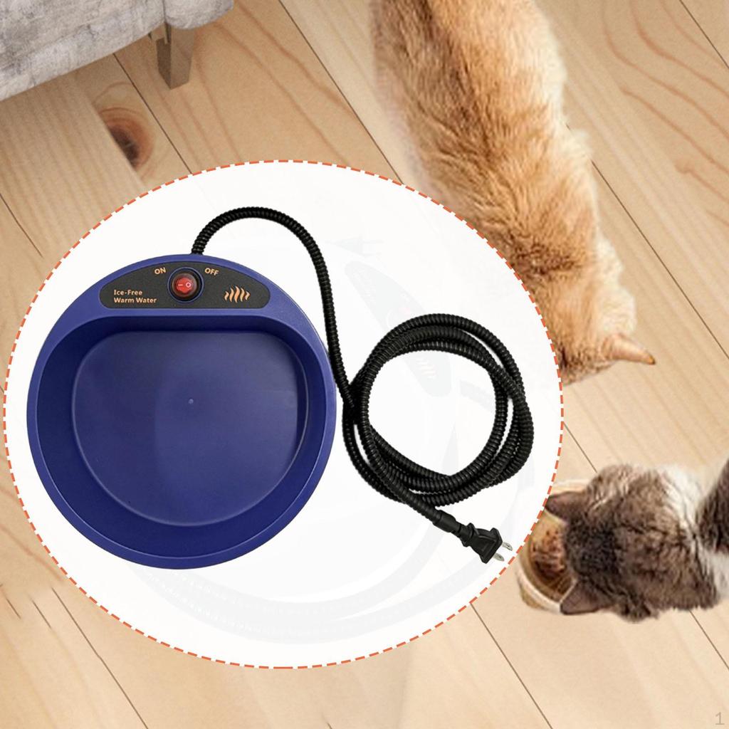 Heated Water Bowl Dog Provides Drinkable in Winter Pet Drinker for Dogs Cats