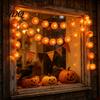 Holiday Party Lighting Marigold Flower String Lights Artificial Cempasuchil Decorative Lamps Halloween Floral Lights Warm LED Decoration for
