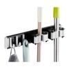 Mop Holder With Hooks Broom Holder Drilling & Nail-free Wall Mounted Broom Hanger Organizer Aluminum Storage Rack Kitchen Bathroom Garden