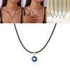 Creative Demon Eye Necklace With Leather Cord For Fashion Girls