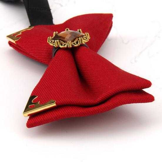 Bow Tie Adjustable Fit Shiny Rhinestone Design Men Bow Tie Weddings Groomsmen Business Formal Occasions Party Accessories