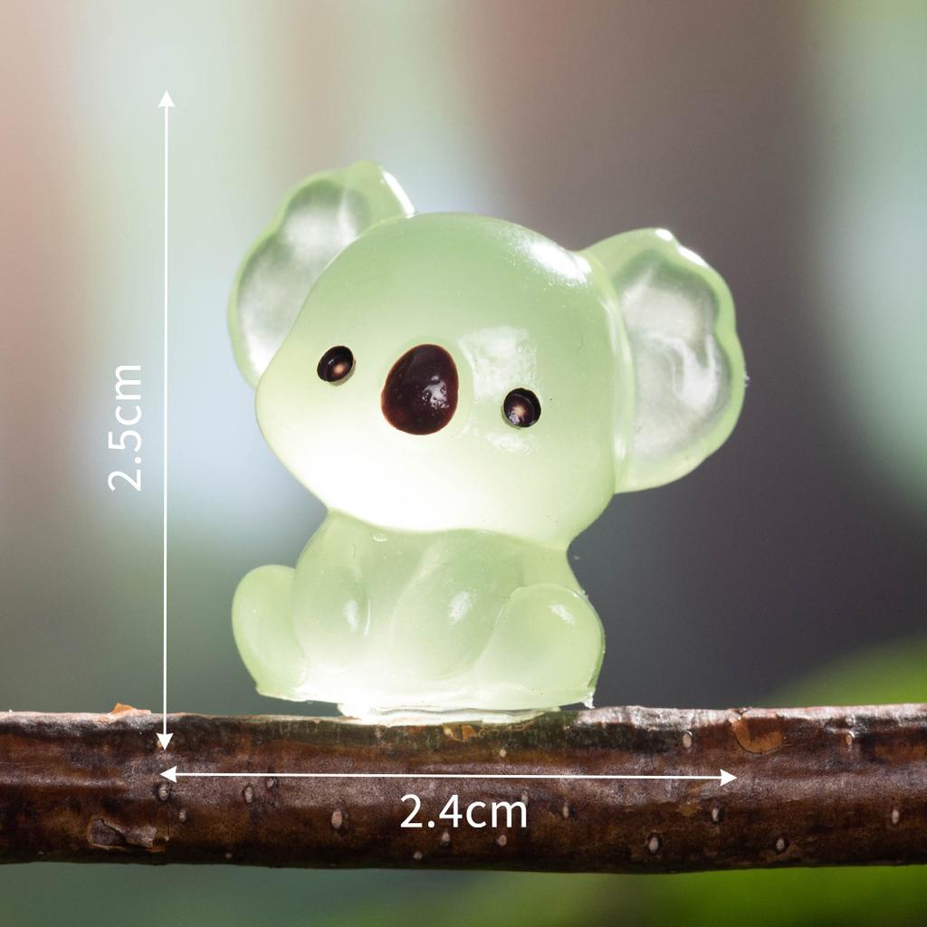 Glow-in-the-dark Koala Micro Landscape Gardening DIY Crystal Ball Decoration Accessories Cute Little Koala Resin Decoration