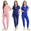 Unisex Breathable Surgical Nurse Uniform - Sweat-Absorbent Medical Scrub Set for Pet Hospital Use