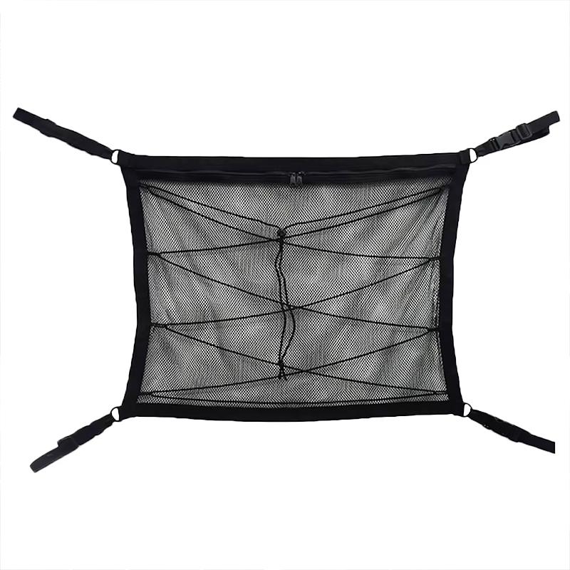 1PC Storage Net Space-saving Storage Top Net Luggage Net Polyester Car Mesh Bag Convenient Car Supplies Hanging Type Car Mesh Bag
