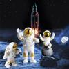 3Pcs Astronaut Action Figurine Home Decor Astronaut Statue Study Office Desk Decor Showpiece Gift Decoration