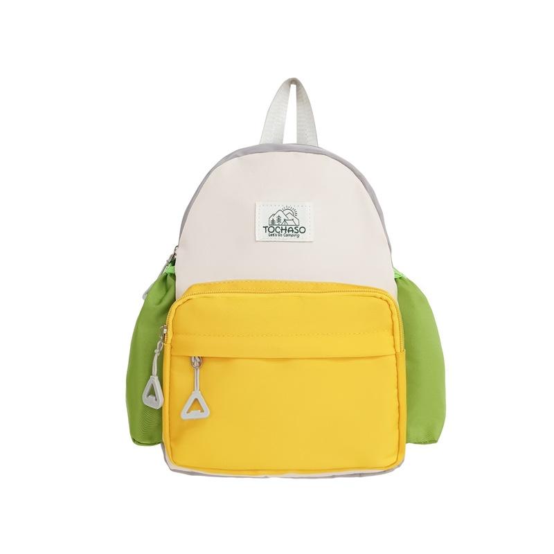 

Double-shoulder Bag, Trendy Color Contrast, Kindergarten, Primary School Student Backpack, Children s Bag помаранчевий