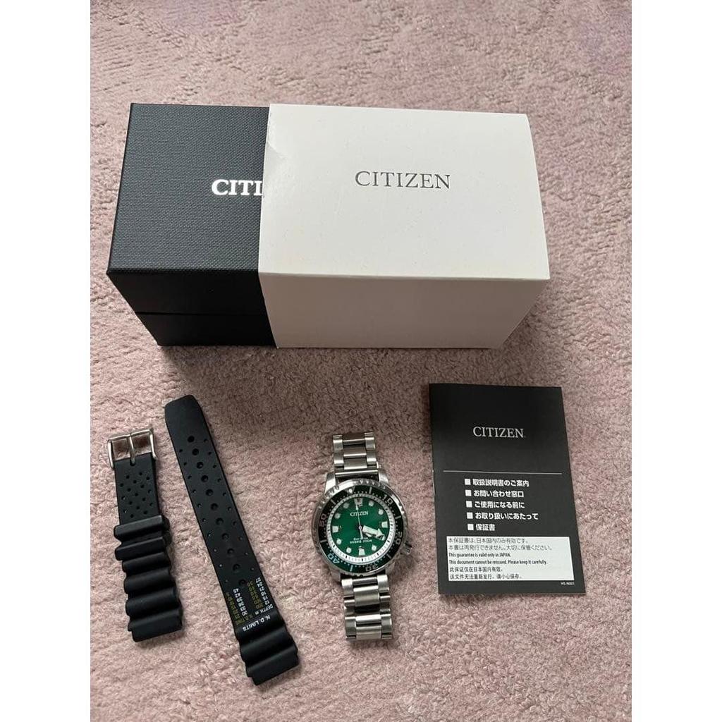 Used CITIZEN Promaster Marine Green Good Condition