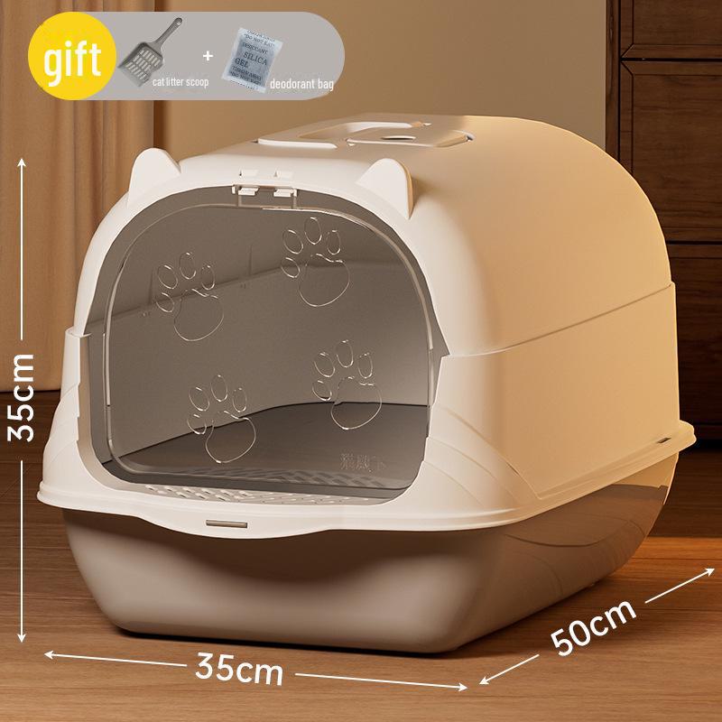 Fully Enclosed XL Odor-Proof Easy-Clean Cat Litter Box