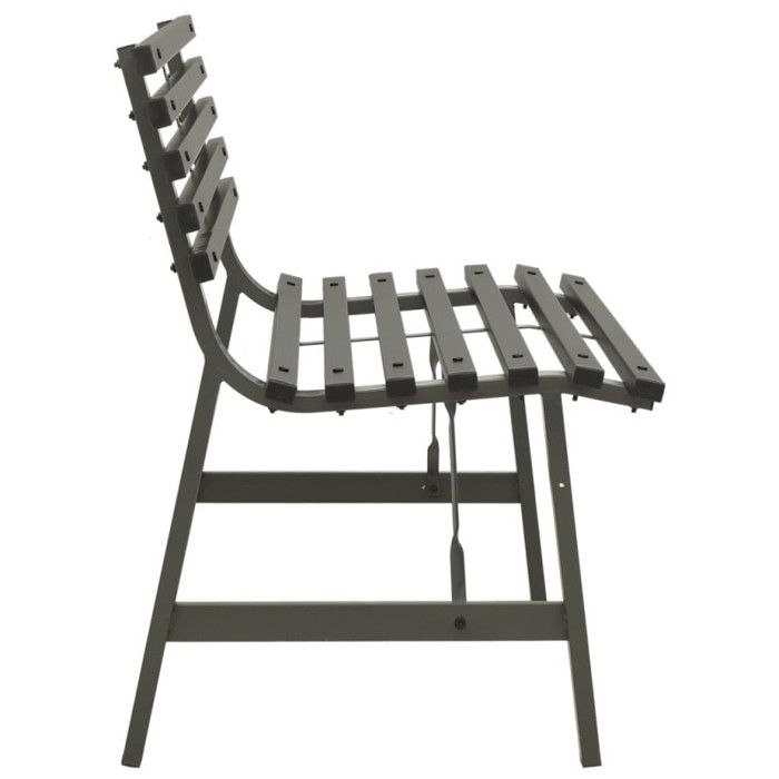 VidaXL Banc de jardin 110 cm Acier Noir