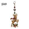 Durable Keychain Christmas Theme Pendant, Santa Reindeer Snowman Angel Hanging Decor, Decor Backpacks School Bags Decorative Charm, Xmas Party Favors