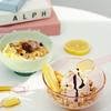 Handgefertigter farbiger Glaslöffel für Frühstück Dessert Hitzebeständiger Löffel für Haferflocken Joghurt Kaffee Spülmaschinenfest Künstlerisches Küchenutensil Einzigartig