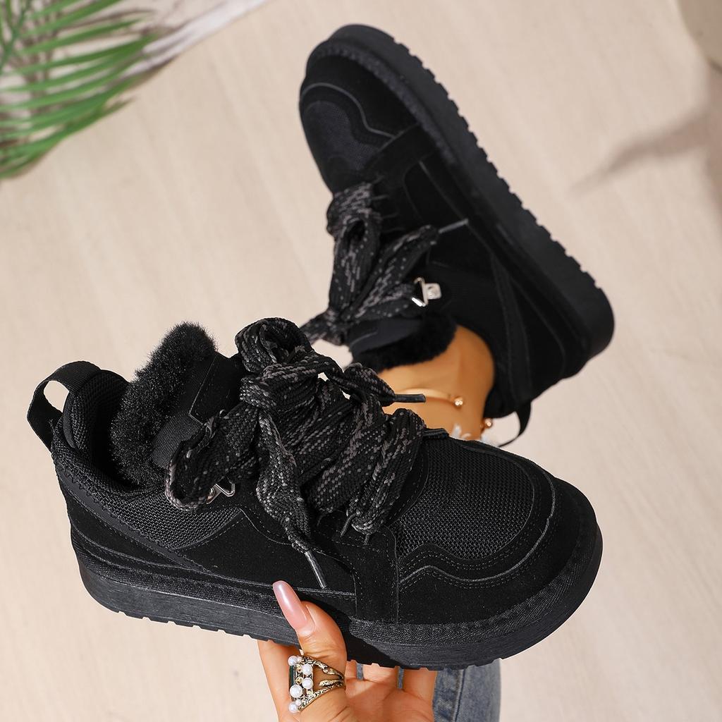 Stivali Invernali da Donna in Pelliccia con Fondo Spesso Rialzanti, Leggeri, Imbottiti, Caldi, Antiscivolo, da Usura, Sneakers Casual, Stivali in Cotone