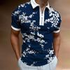 Stylish Short-Sleeve Polo with Checkered Trim & Zip, Casual Wear