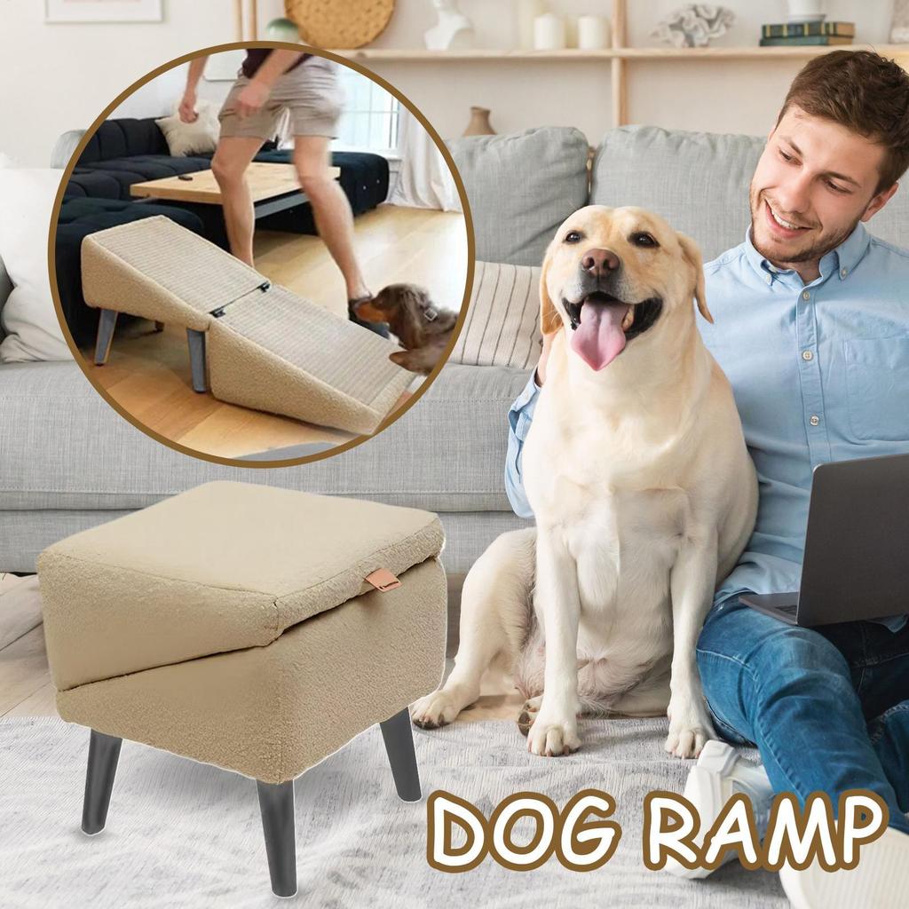 New Dog Ramp For Bed Foldable Dog Vehicle Stairs Footrest Stool Pet Stairs Multifunctional Non-Slip Cat Vehicle Ramp 30x30x35cm