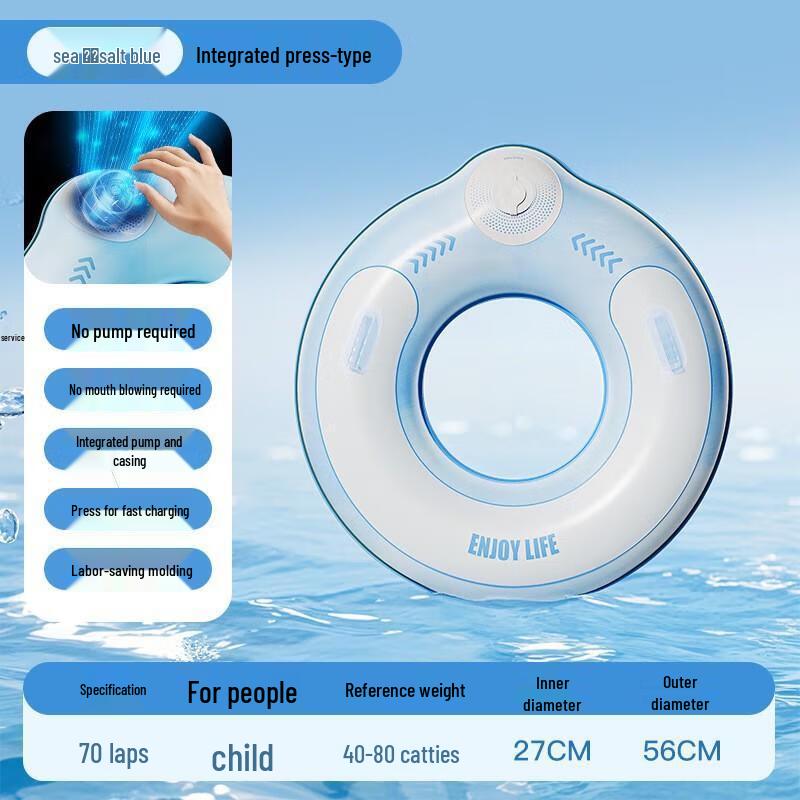 SenYing Double-Layer PVC Inflatable Swim Ring with Handles