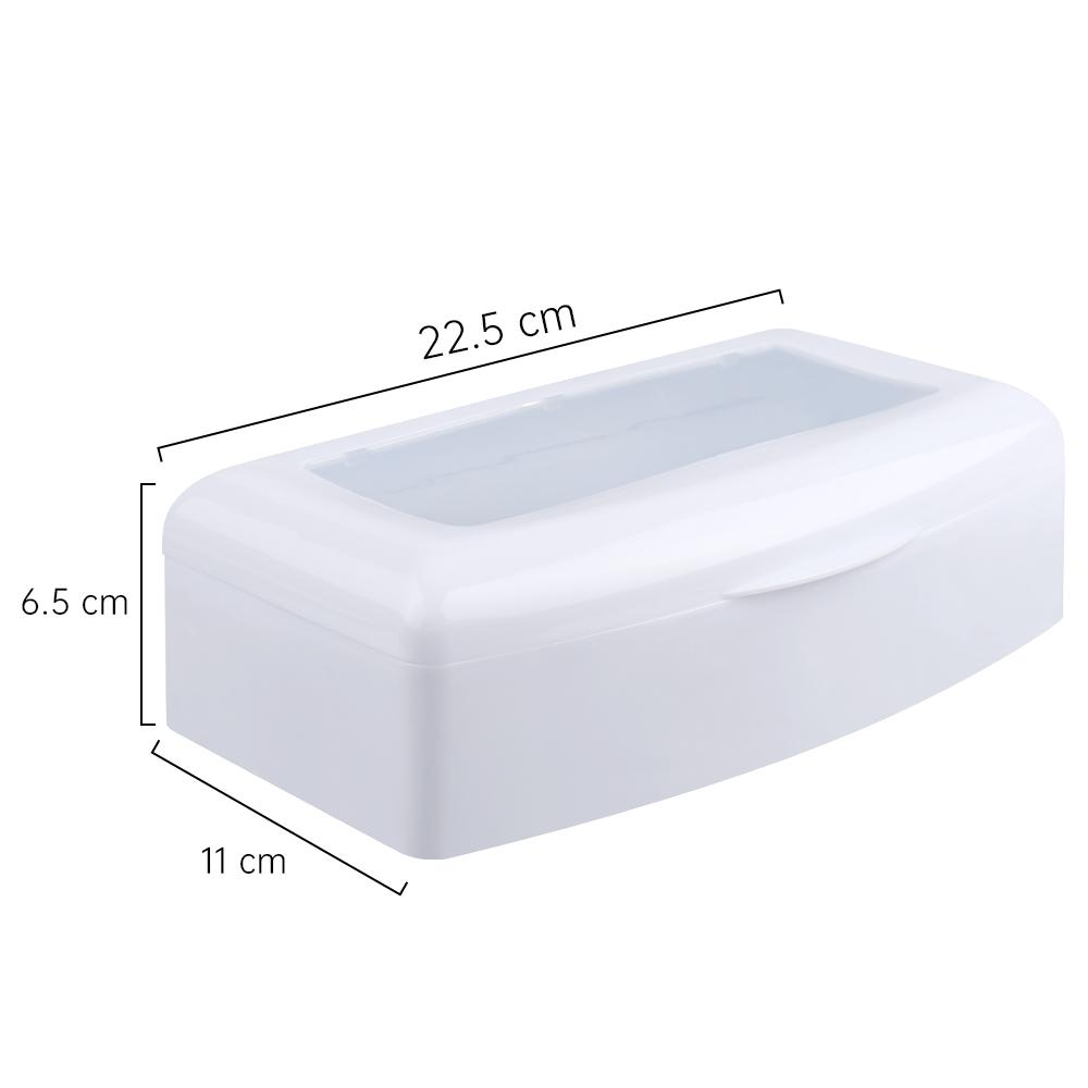 1pcs Nail Tool Sterilizer Tray, White Disinfection Box For Steel Metal Nipper, Tweezers Equipment Cleaner Plastic Clean Steriliz