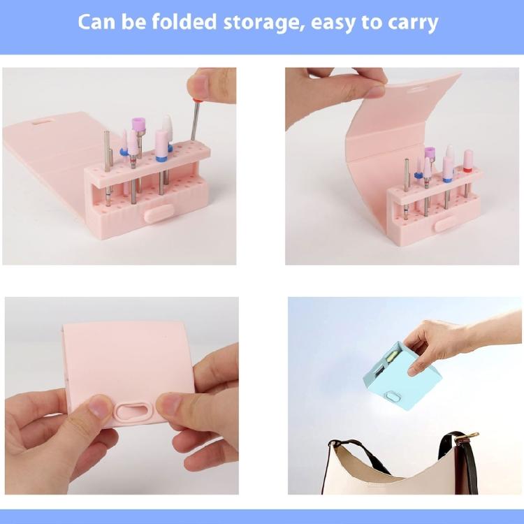 Practical Silicone Nail Drill Bit Storage Solution Compact And Stylish Nail Bit Holder For Efficient Tool Management