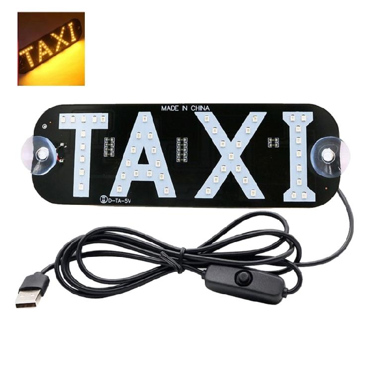 USB Taxi Top Light Roof Taxi Sign Waterproof Taxi Dome Light with Suction Cup