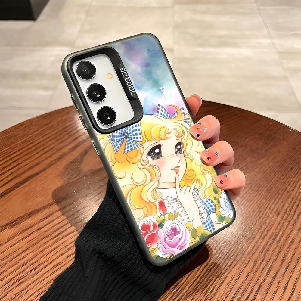 Candy Candy Anime Phone Case For Samsung Galaxy S25 S24 S23 S22 S21 S20 Note20 Ultra Plus Fe colored silver Cover