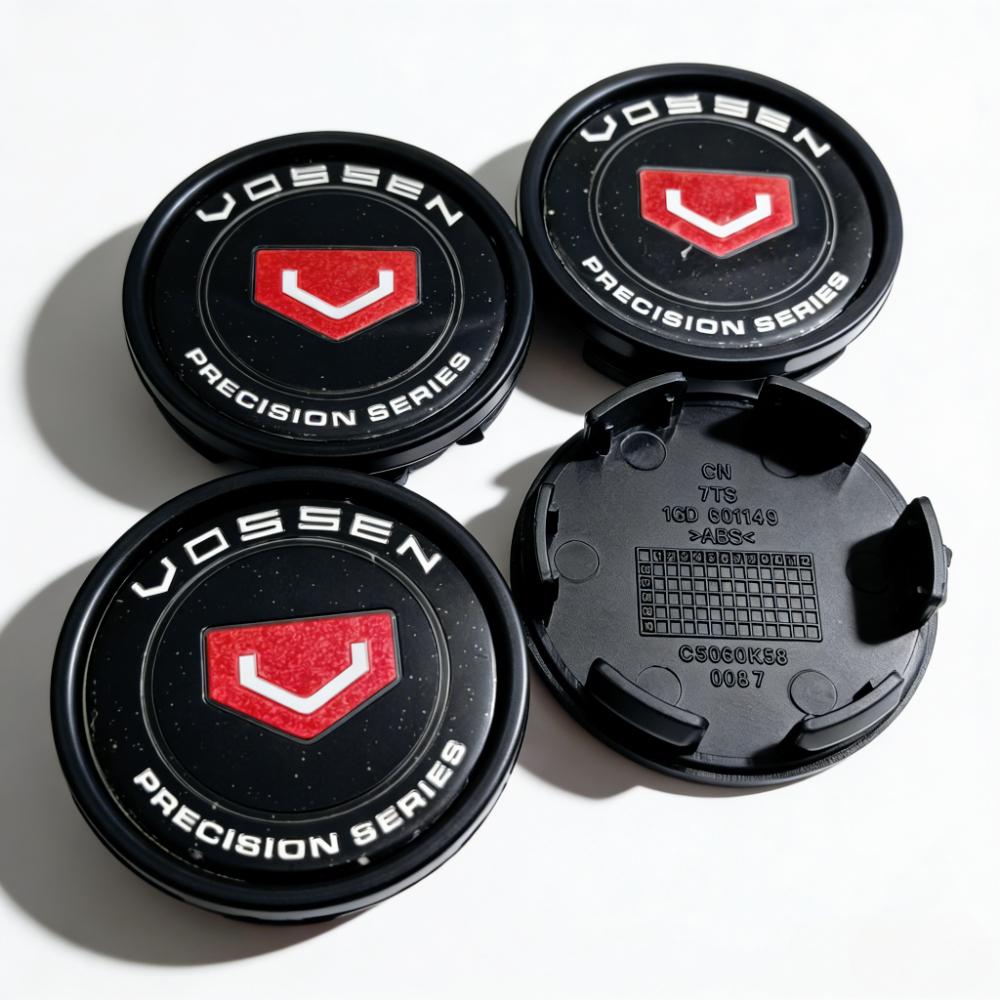 4pcs VOSSEN  Logo Emblem Car Wheel Center Caps O.D 58MM Clips 53MM Wheels Hub Cap Rim Hubcaps Dust Cover Replace Car Accessories
