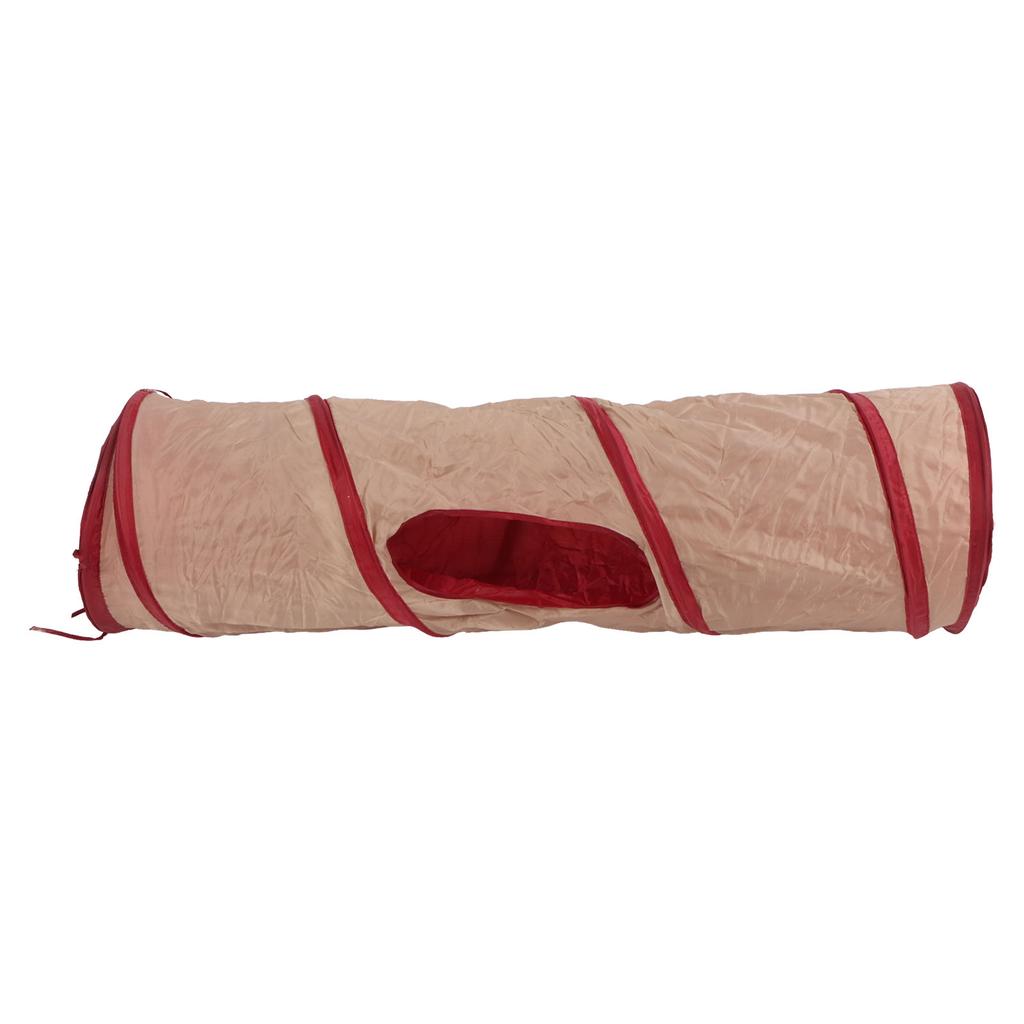 Collapsible Cat Tunnel Toy 2 Way Interactive Crinkle Activity Tunnel Cat Toy Cat Hideaway Tube for