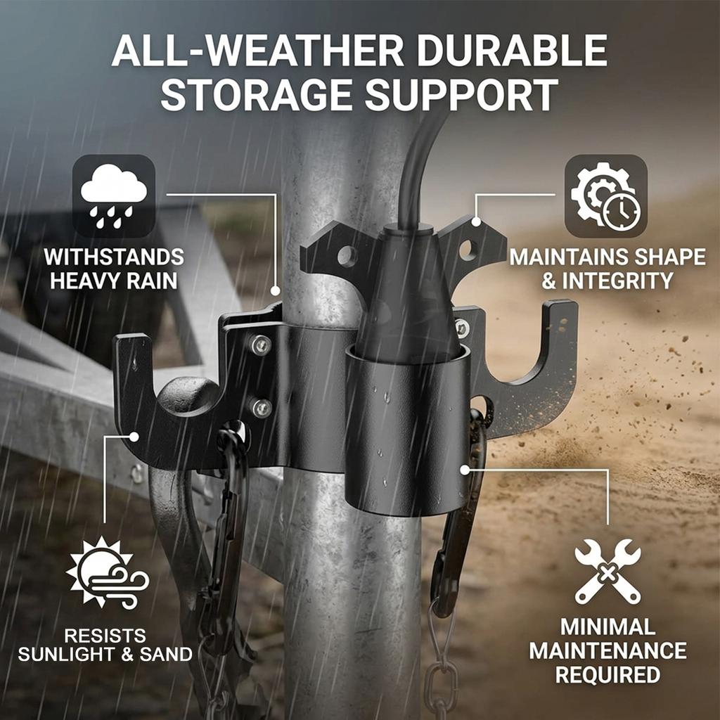 Trailer Towing Chain Organizer with 7 Way Plug Holder, Heavy Duty RV Tongue Jack Accessories Fit for 2  and 2 ¼