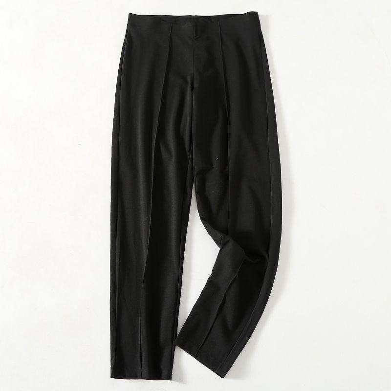 

Foreign Trade European And American Plus Size Ladies Ponte-De-Roma Pencil Pants Spring And Summer Clothing Black Flaw S