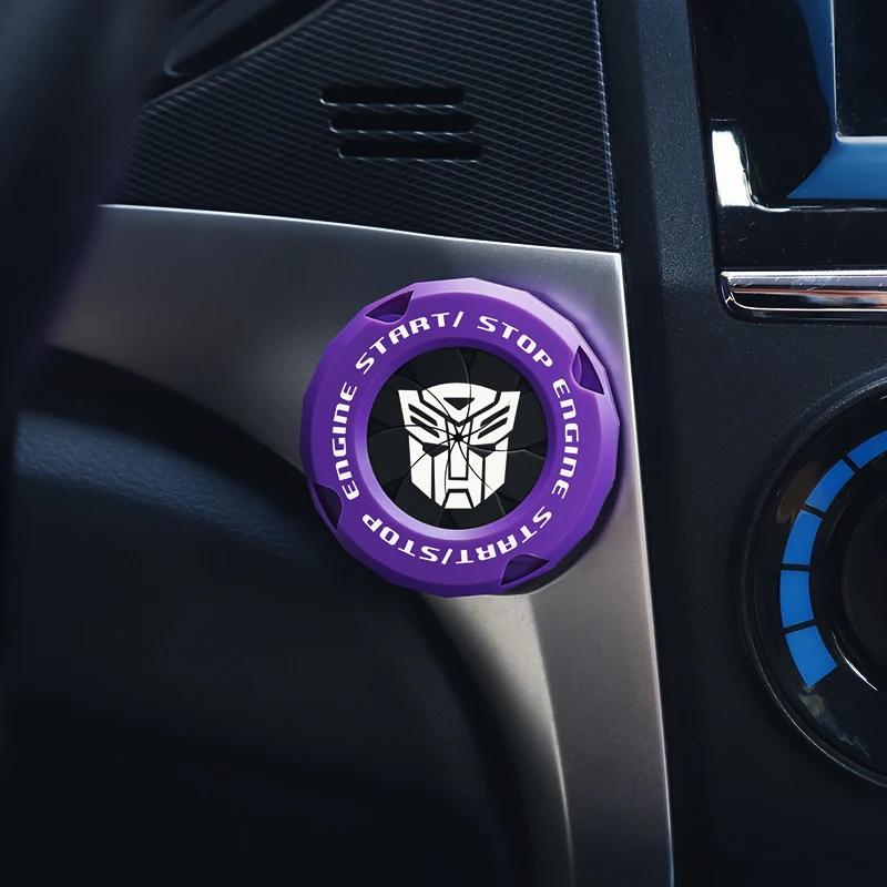 Kryt tlačítka start/stop jedním klíčem do auta Samolepka na výzdobu interiéru auta Ochranný kryt spínače zapalování motoru Startovací kroužek motocyklu