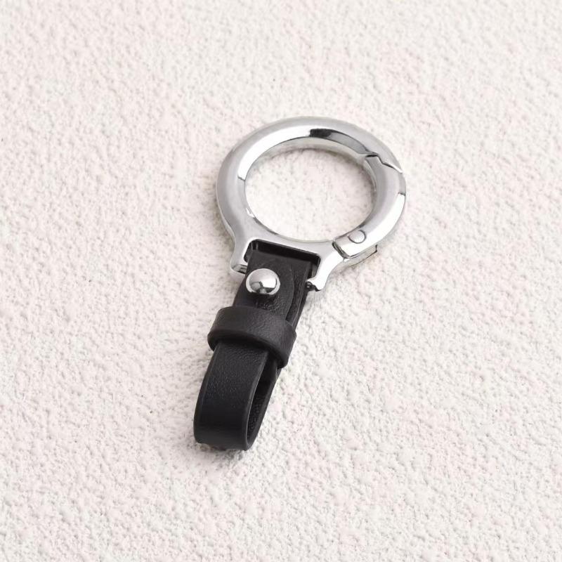 Leather Car Keychain Pendant Key Ring Chain Hanging Men Women Gift Universal Durable Metal Ring Creative Keychain Car Styling
