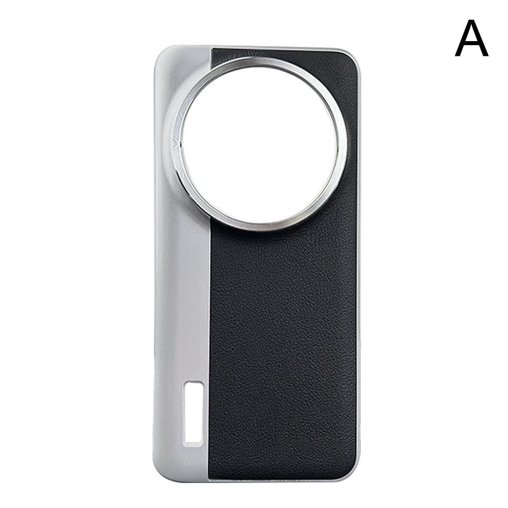 Protection Cover Anti-Glare Color Blocking Hard Cover For Xiaomi 15ultra Plain Leather Metal Lens Mobile Phone Case чёрный