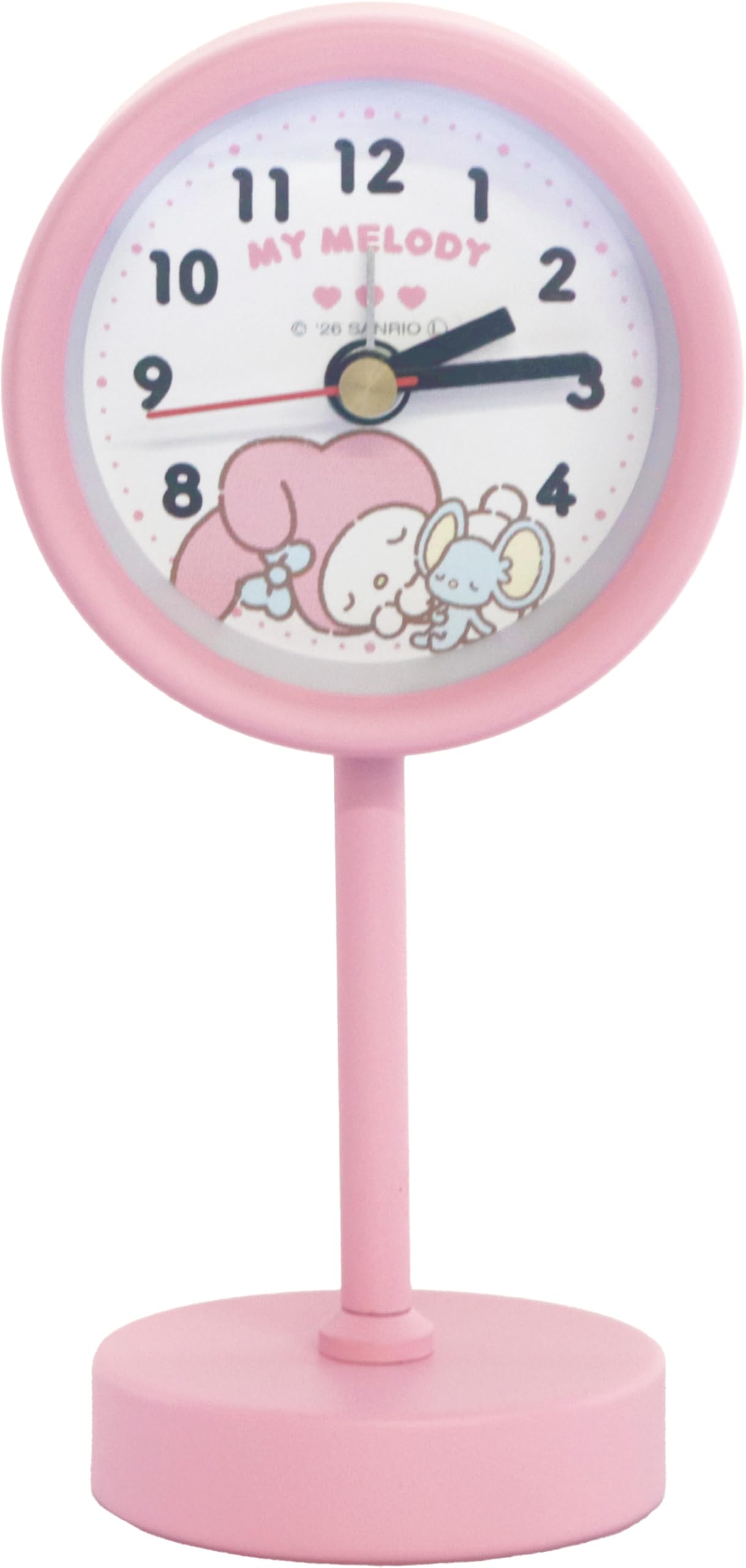 Полевая работа Аналоговые настольные часы My Melody Настольные часы 2 Y Маленький будильник Розовый PI [Персонажи Sanrio] SNR012-4 розовый
