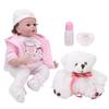 55cm Cute Children Role Play Pink Clothes Doll Finished Reborn Baby Doll Lifelike Gift Toy