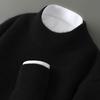 Men's 100% Pure Wool High-Collar Thick Knit Business Pullover Sweater