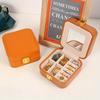 1pc Portable Double-layer Leather Jewelry Storage Box, Travel Essential Jewelry Box, Small Jewelry Storage Box