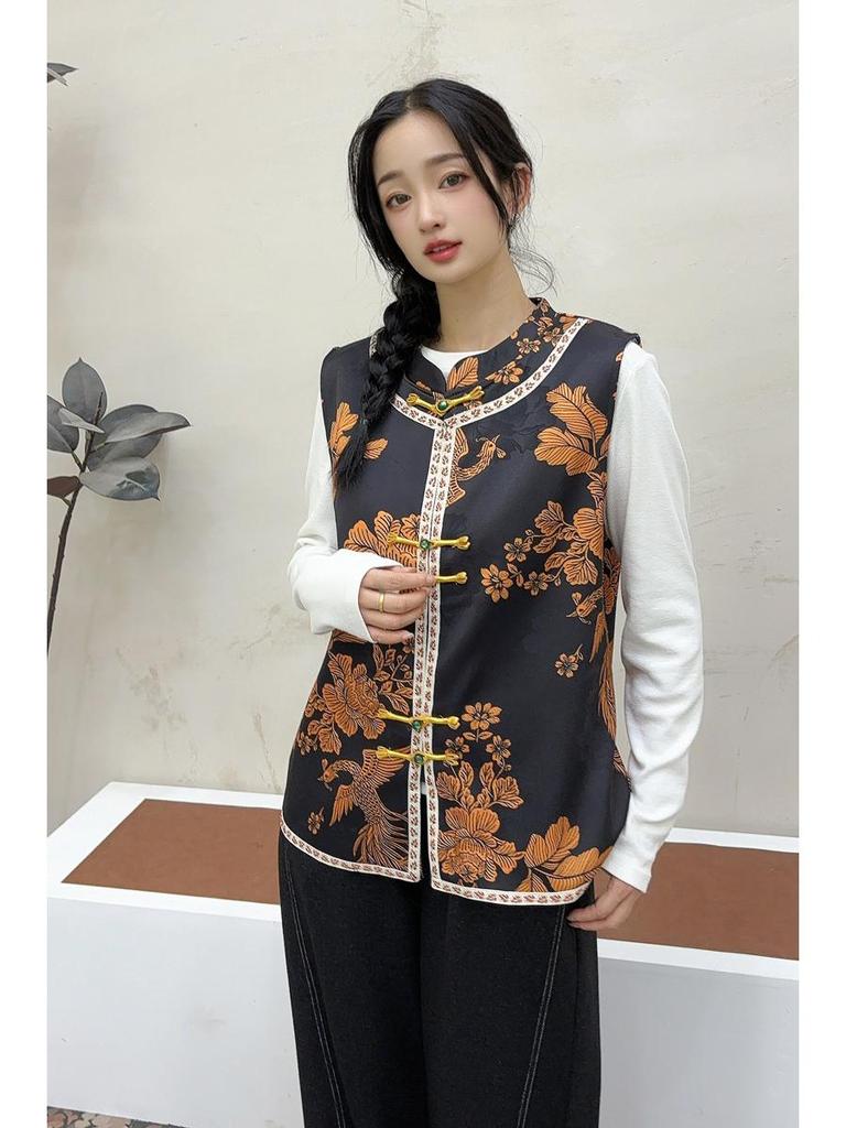 Women's Autumn/Winter Retro Slimming Jacquard Vest