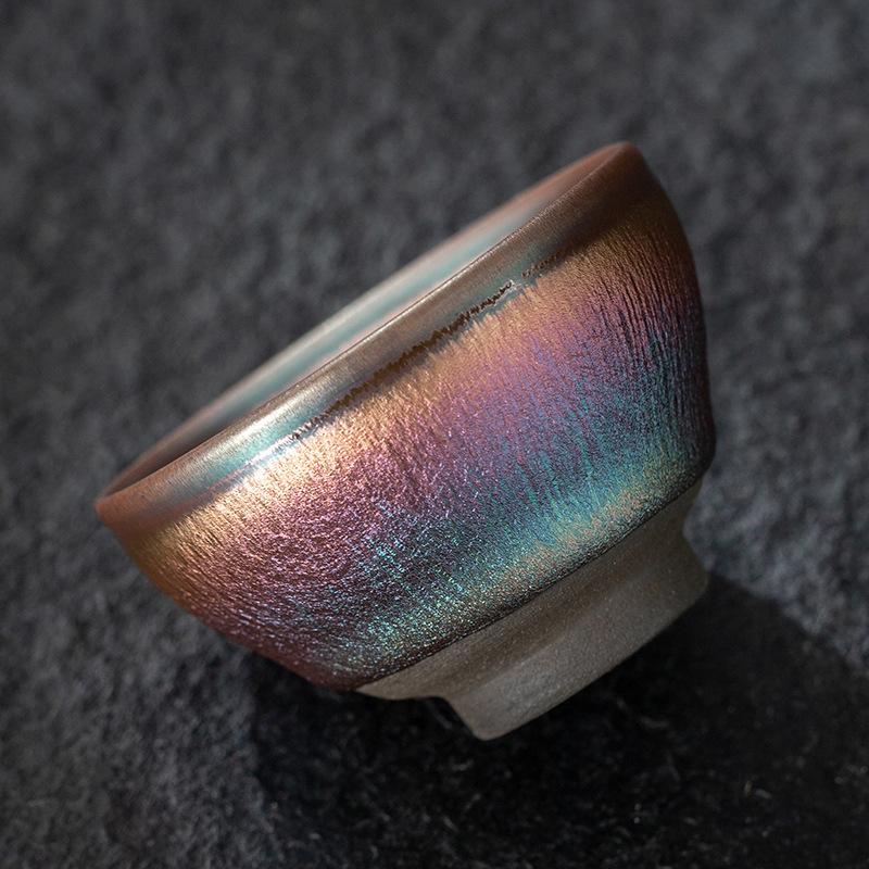 Jianyang Jian Zhan Fornace Ceramica Goccia d'Olio Minerale Originale Corpo in Ferro Tazza del Maestro Tazza da Tè Kung Fu Tazza da Degustazione Set da Tè Tazza da Tè