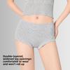 Plus-size Women's Spring and Summer Floral Cotton Extended Crotch High Waist Breathable Flat Angle Briefs
