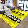 Borussia Dortmund Pattern Rug, Indoor/Outdoor Mat, for Picnic, Gameroom, Bedroom, Office, Living Room, Home Decor Carpet, Birthday Gift