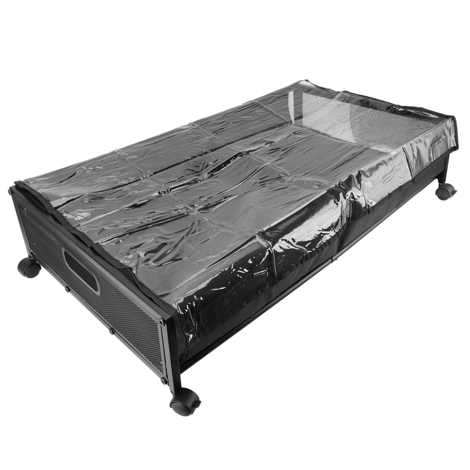 

Under Bed Storage Container Dust Proof High Load Bearing Large Capacity Space Saving Transparent Window with Wheels Lid Underbed for Clothes
