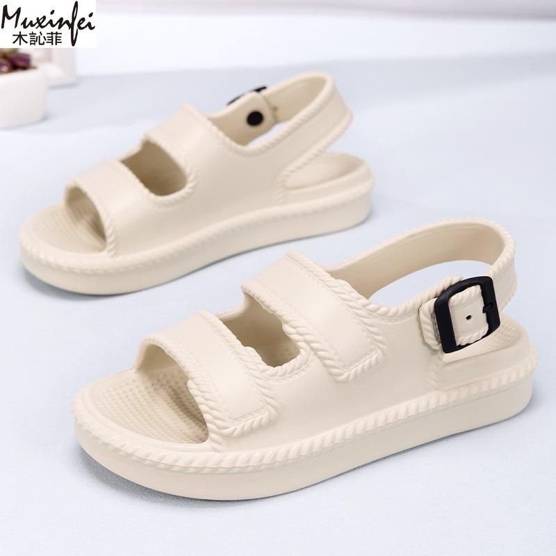 Women's Summer Sandals New  Flat Sandals Plus Size Casual Shoes for Outdoor Wear Single Shoes Stream Tracing Shoes 36-43