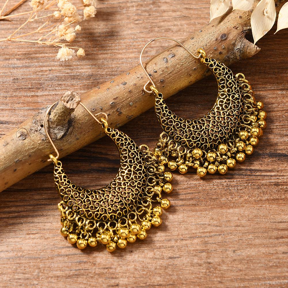 Copper-Plated Gold Zircon Hoop Earrings with Pearls - Elegant and Luxurious Design