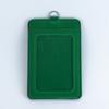 Two-sided Badge Cover PU Leather ID Sleeve Badge Holder Card Case Card Clips