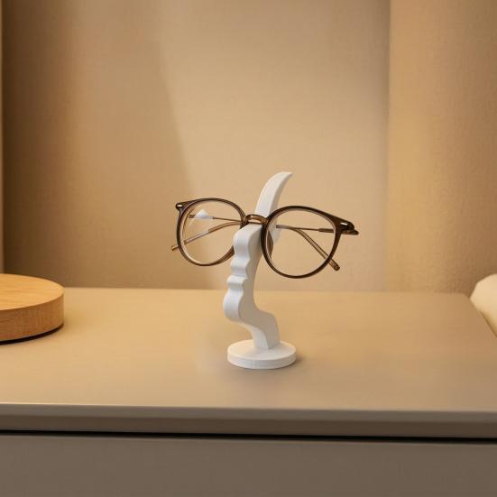 Sunglasses Holder Abstract Human Face Eyeglass Holder, 3D Printed Desktop Glasses Display Stand, Funny Modern Decorative Organizer for Desk,