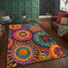 1pc Vibrant Mandal Patterned Area Carpet, Large Area Carpet, Suitable for Bedroom/ Study/ Living Room/ Hotel/ Restaurant/ Shopping Mall/ Tea