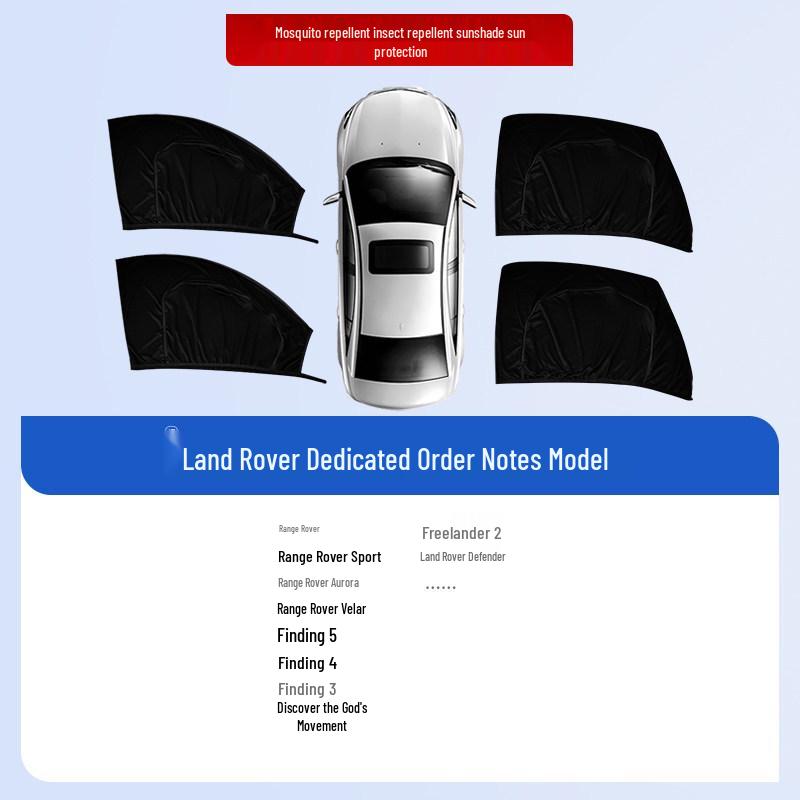 Car Window Sunshade & Anti-Mosquito Mesh Curtain for Privacy and Insect Protection