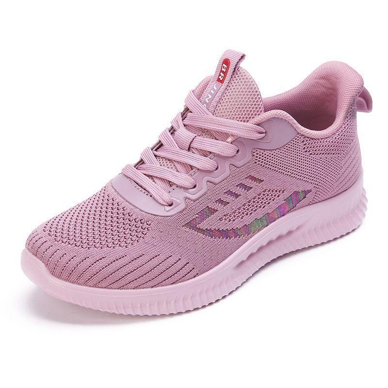 2025 ****** and summer old ******* cloth shoes women's breathable s**t-soled non-slip mother's sports shoes women's casual walking shoes women